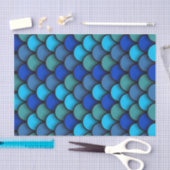 海の下の青はかりで測と緑の魚誕生日 薄葉紙 (クラフト)