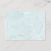 海の下の青ベビーシャワーおむつラッフル エンクロージャーカード (裏面)