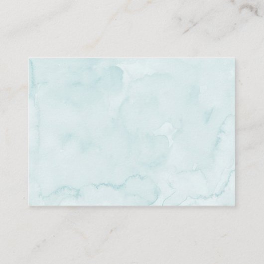 海の下の青ベビーシャワーおむつラッフル エンクロージャーカード (裏面)