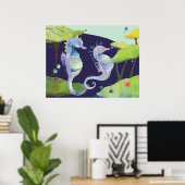 海の下の青紫のウマノタエビ ポスター (ホームオフィス)