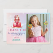 海の下の魔法のマーメイド5番目の誕生日の写真 招待状 (正面)