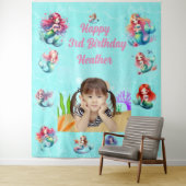 海の下の魔法の人魚の写真の背景 タペストリー (インサイチュ)