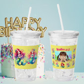 海の下の魔法の人魚の子供の誕生日ギフト アクリルタンブラー