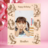 海の下の魔法の人魚の子供の誕生日ギフト レーザー彫刻フレーム