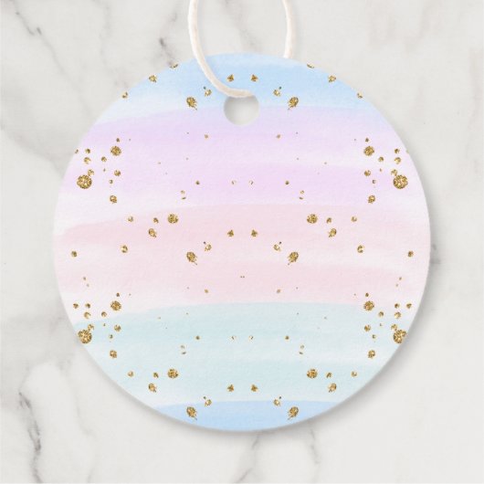 海の下の魔法の人魚グリッターありがとう フェイバータグ (裏面)