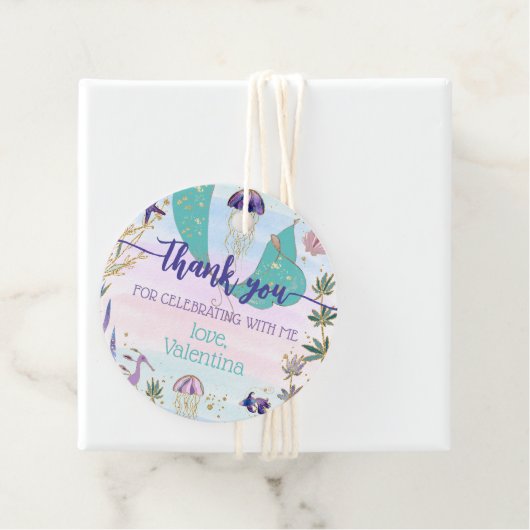 海の下の魔法の人魚グリッターありがとう フェイバータグ (インサイチュ)