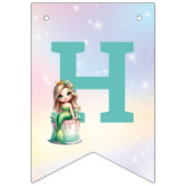 海の下の魔法の人魚誕生日写真 バンティングフラッグ (第2の旗)