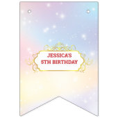 海の下の魔法の人魚誕生日写真 バンティングフラッグ (第1の旗)