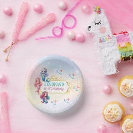 海の下の魔法の人魚誕生日写真 ペーパーボウル