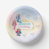 海の下の魔法の人魚誕生日写真 ペーパーボウル (正面)