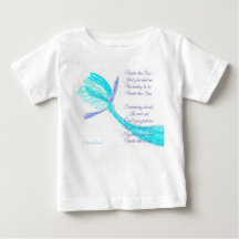 海の下の魚の尾Ｔシャツ（詩付き）