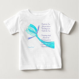 海の下の魚の尾Ｔシャツ（詩付き） ベビーTシャツ