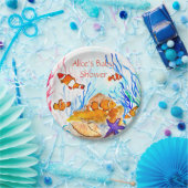 海の下の魚の海洋の赤ちゃんシャワー海サンゴ ペーパープレート (パーティー)