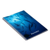 海の下の魚の群れと太陽パーソナライズされた光 ノートブック (右側)