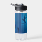 海の下の魚の群れと日光 ウォーターボトル (右面)