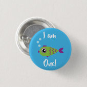 海の下の魚の誕生日パーティー 缶バッジ (正面&裏面)