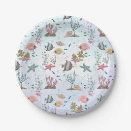 海の下の魚 ペーパープレート