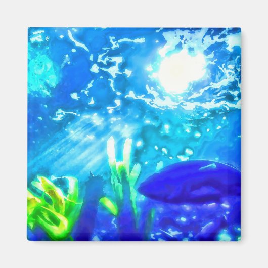 海の下の魚 マグネット (正面)