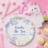 海の下の1歳の誕生日 Oneder The Sea ペーパープレート (パーティー)