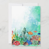 海の下の1歳誕生日パーティーの招待状 招待状 (裏面)