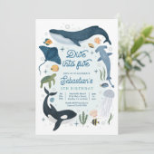 海の下の5つに飛び込む5誕生日 招待状 (スタンド正面)