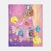 海の下を数える時間 フリースブランケット (正面)