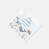 海の下アホイそれは男の子の赤ちゃんシャワーだ スタンダードカクテルナプキン (角)