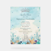 海の下キンセアニェラカクテルバーメニュー アクリルサイン (正面)