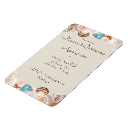 海の下キンセアニェラパーティーシーシェル縁どズ マグネット (左側)