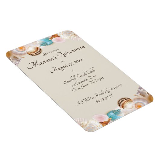 海の下キンセアニェラパーティーシーシェル縁どズ マグネット (右側)