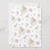 海の下キンセアニェラパーティーシーシェル縁どズ 招待状 (裏面)