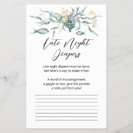 海の下クラゲ深夜おむつカード チラシ