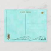 海の下パーティー感謝はがき ポストカード (裏面)