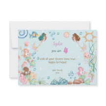 海の下メルメイドキッズハッピーバースデー