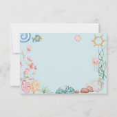 海の下メルメイドキッズハッピーバースデー カード (裏面)