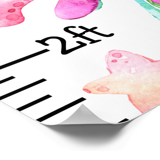 海の下海かわいいピンクティール(緑がかった色)成長図 ポスター (角)