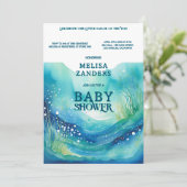 海の下男の赤ちゃんかわいい水の色の泡 招待状 (スタンド正面)