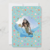 海の下誕生日写真 招待状 (裏面)