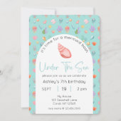 海の下誕生日写真 招待状 (正面)