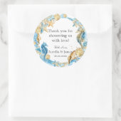 海の下 オーシャンブルー ゴールド サンクス フェイバー ラウンドシール (バッグ)