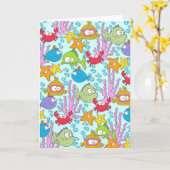 海の下 カード (黄色い花)