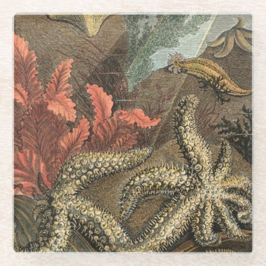 海の下 ガラスコースター (正面)