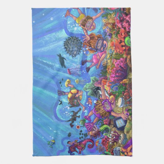 海の下 キッチンタオル (縦)