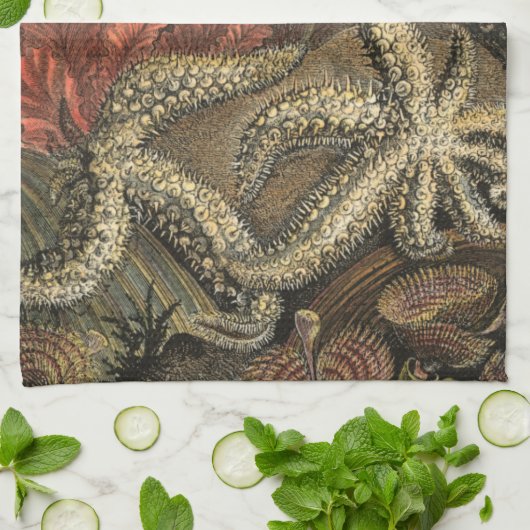 海の下 キッチンタオル (折り畳み)