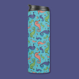 海の下 – シーホースよくはしゃぐとシェルパターン タンブラー