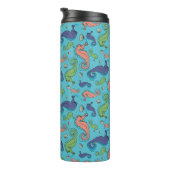 海の下 – シーホースよくはしゃぐとシェルパターン タンブラー (回転右)
