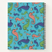 海の下 – シーホースよくはしゃぐとシェルパターン ノートブック (裏面)