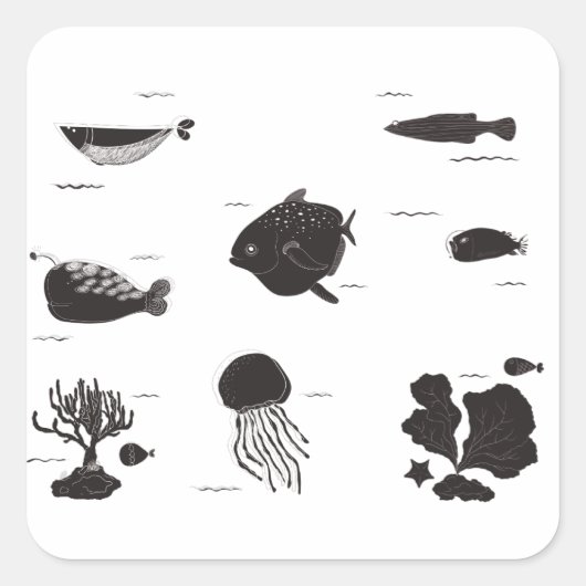 海の下 スクエアシール (正面)