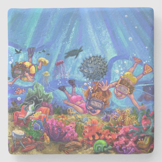 海の下 ストーンコースター (正面)