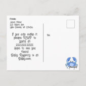 海の下 |ベビーシークリーチャー赤ちゃんシャワー ポストカード (裏面)